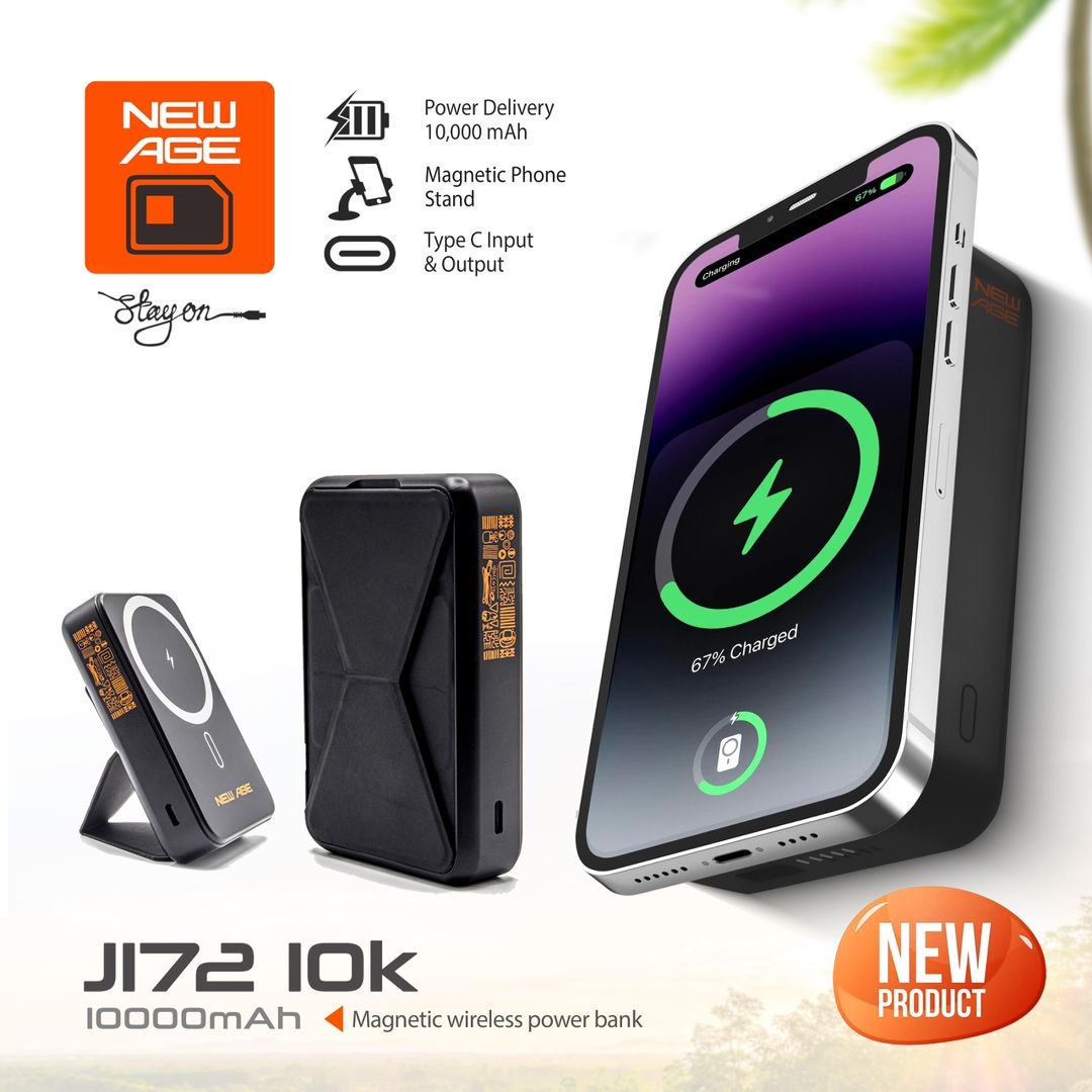 Power bank NEW AGE J172 10K Wireless, magnetic