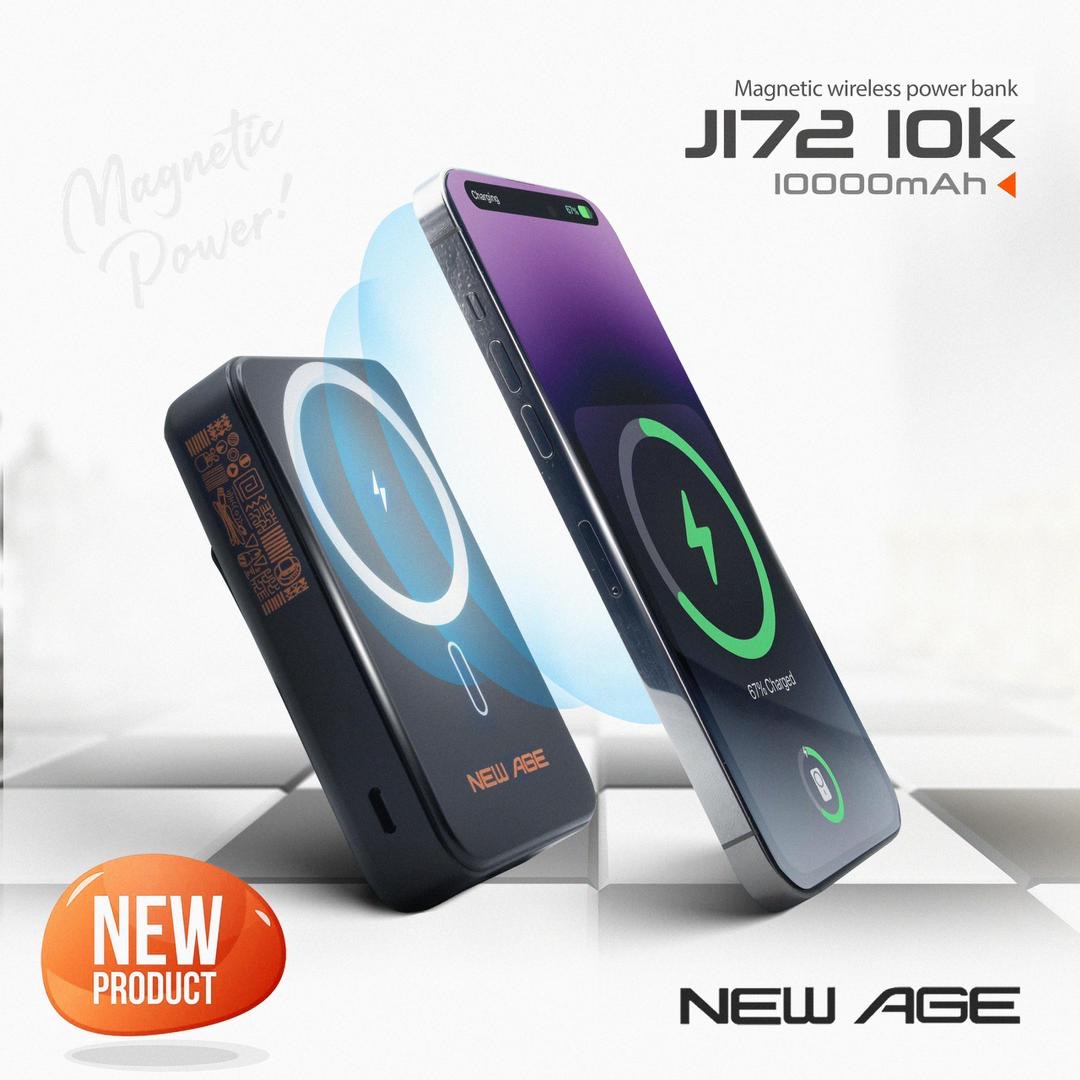 Power bank NEW AGE J172 10K Wireless, magnetic