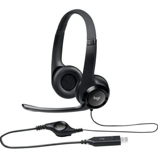 Casque d’ordinateur Logitech USB H390 avec son numérique amélioré et commandes intégrées