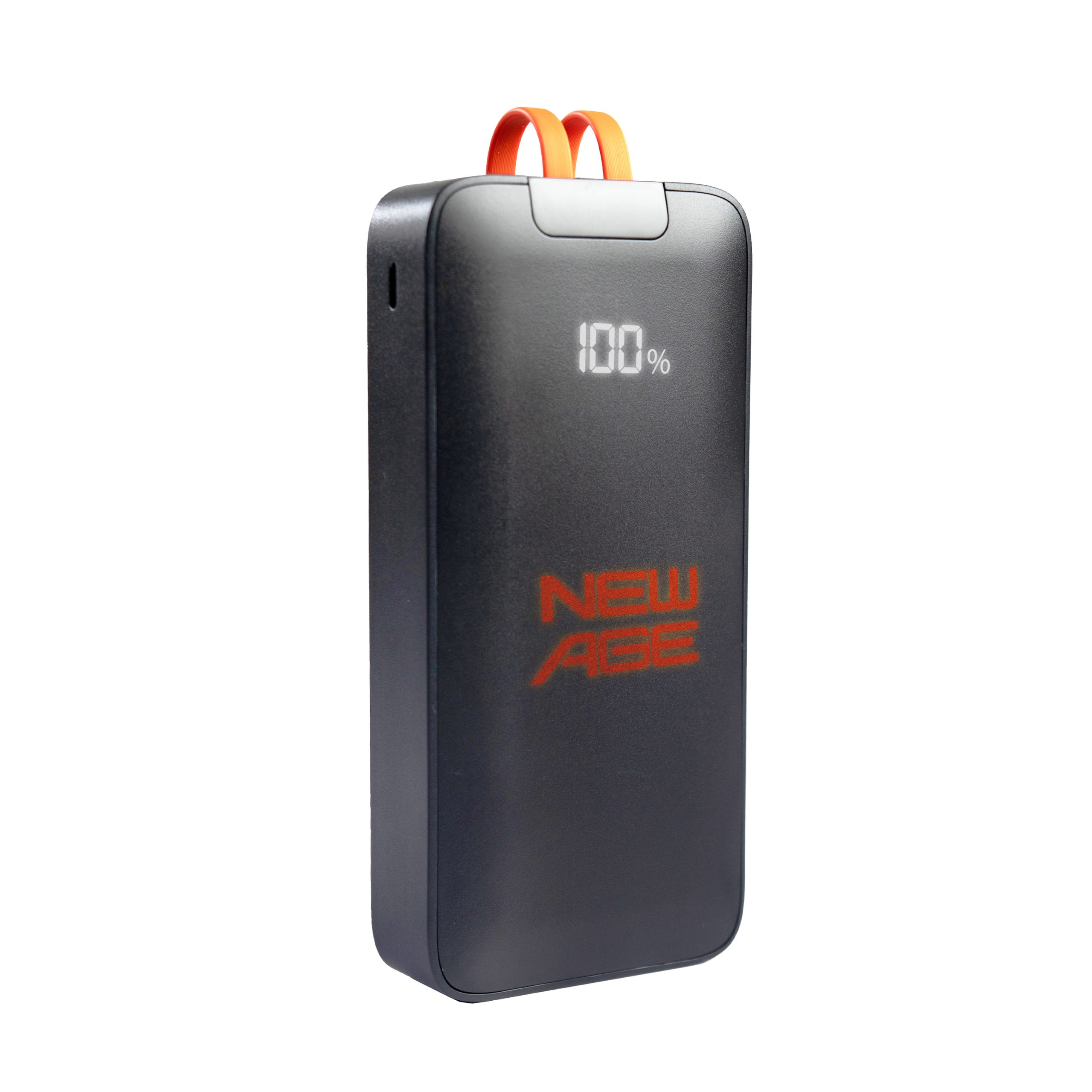 New Age J175-20K 22500mAh Power Bank (With In-built Cables)