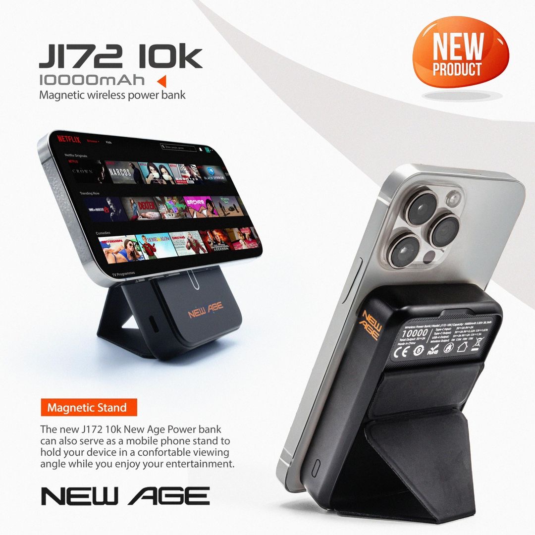 Power bank NEW AGE J172 10K Wireless, magnetic